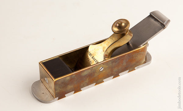 BEAUTIFUL Brass and Steel 1 3/4 x 7 1/8 inch Mitre Plane by ROBT BAKER 1980