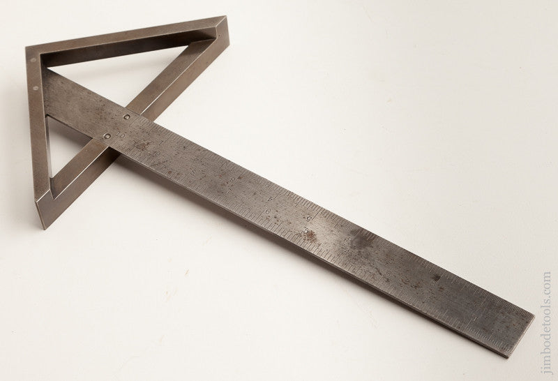 Extra Fine AMES July 6, 1852 Patent 10 inch Center Finding and Try Square