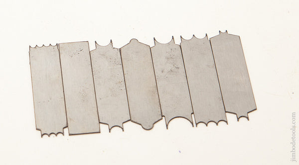  Full Set of 7 Repro Cutters for Stanley No. 66 Scratch Beader 