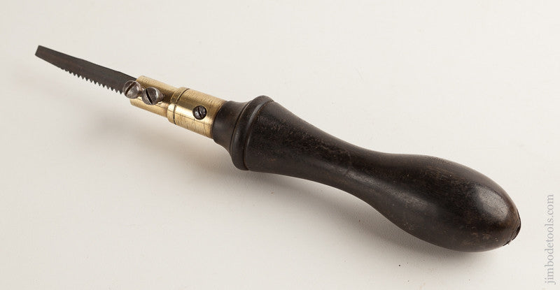 Lovely Ebony and Brass Pad Saw