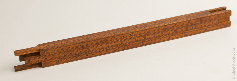 RARE Gauger's Boxwood Sliding Rule with Four Slides FINE