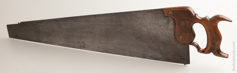 EARLY 8 point 26 inch Crosscut DRABBLE & SANDERSON LONDON Hand Saw circa 1823-73 EXTRA FINE!