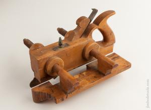 CRISP Solid Boxwood Plow Plane by GLADWIN & APPLETON MA circa 1873-77 EXTRA FINE