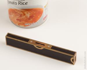Miniature 4 3/8 inch Ebony and Brass STRATTON BROS Level by PAUL HAMLER 