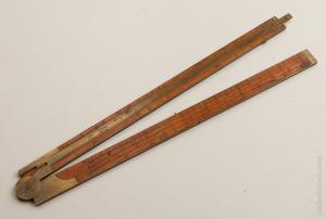 Extra-Fine Boxwood and Brass STANLEY No. 15 Two Foot Two Fold Carpenter's Sliding Rule 