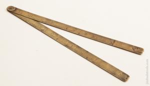 Early PRESTON Two Foot Folding Blacksmith's Rule