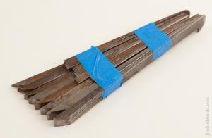 Matched Set of 8 WARD Graduated Plow Plane Irons