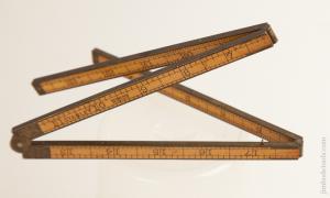 Boxwood and Brass Full-Bound STANLEY NO. 62 1/2 Carpenter's Rule Two Foot Four Fold 