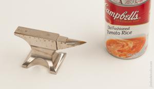 4 1/2 X 2 inch 14 ounce Nickel Plated Brass Anvil