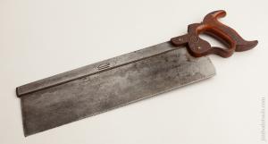 13 point 14 inch Crosscut HARVEY W. PEACE BROOKLYN NY Back Saw circa 1861-83