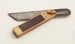 Beautiful HOWARD'S PATENT Nov. 5, 1867 Six inch Rosewood and Brass Bevel    74884R - 74884R
