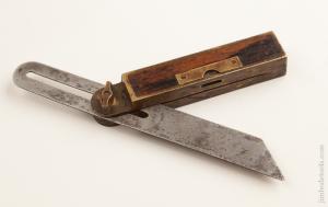 8 inch Rosewood and Brass HOWARD'S 1867 PATENT Bevel and Level by STAR TOOL CO. MIDDLETOWN CT.    74854R