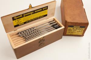 Complete Set of 13 RUSSELL JENNINGS Auger Bits in Original 3 Tiered Box and Shipping Box    75078