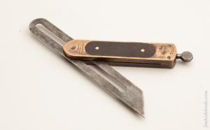ROBINSON's June 14, 1870 Patent ST. JOHNSBURY TOOL CO Six inch Rosewood and Brass Bevel 
