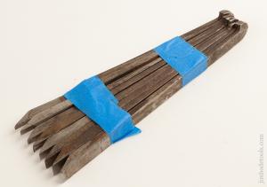 Matched HILDICK Set of 8 Graduated Plow Plane Irons     75026