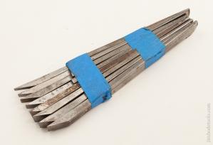 Great Set of 8 Graduated Plow Plane Irons     75034