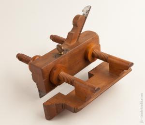 Crisp J. KELLOGG AMHERST MS Beech & Boxwood Plow Plane circa 1860 NEAR MINT     75236