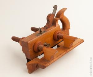 H. CHAPIN UNION FACTORY No. 239 1/2 Handled Applewood Plow Plough Plane with Boxwood Arms and Nuts circa 1828-97 EXTRA F