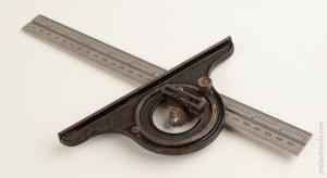 STARRETT Protractor Head on MINT 12 inch STARRETT No. 36 GRAD Scale 