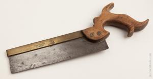 C. NURSE & CO LONDON 15 point 9 inch Rip Brass Back Saw     75582