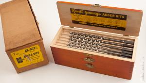Complete Set of 13 RUSSELL JENNINGS Auger Bits in Original 3 Tiered Box in Shipping Box     75587