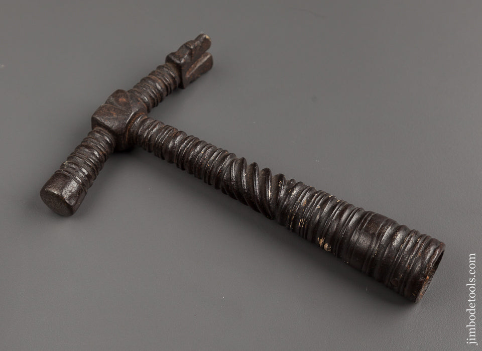 Early and Ornate Glazier's Hammer Dated 1707 Measuring 6 3/8 by 4 1/4 inches - 91265U