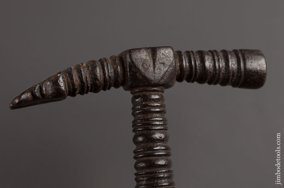 Early and Ornate Glazier's Hammer Dated 1707 Measuring 6 3/8 by 4 1/4 inches - 91265U