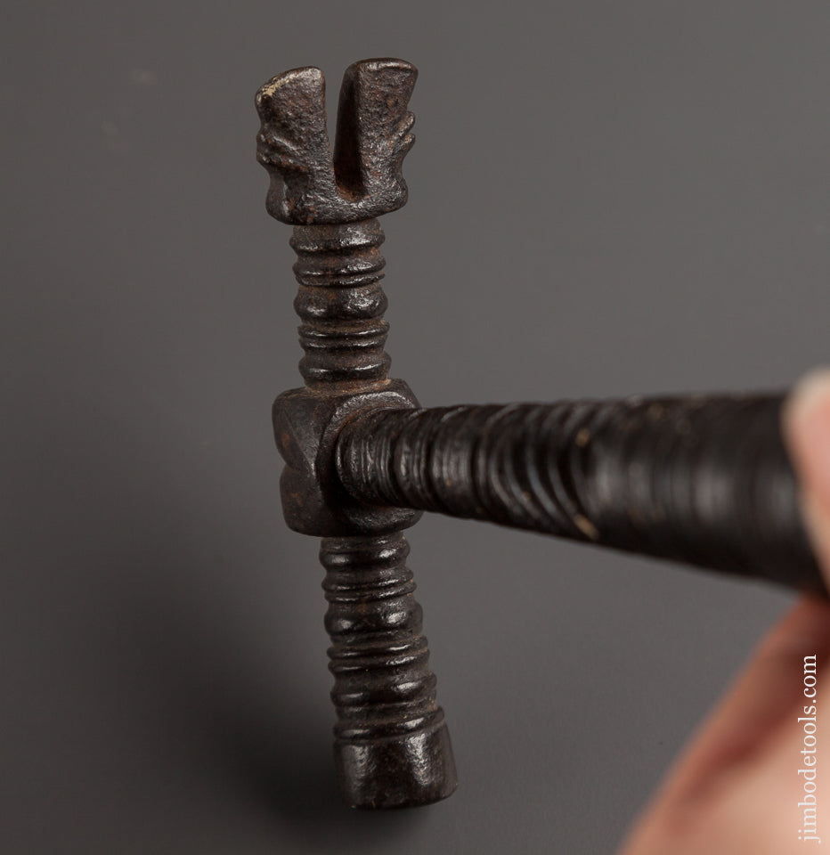 Early and Ornate Glazier's Hammer Dated 1707 Measuring 6 3/8 by 4 1/4 inches - 91265U