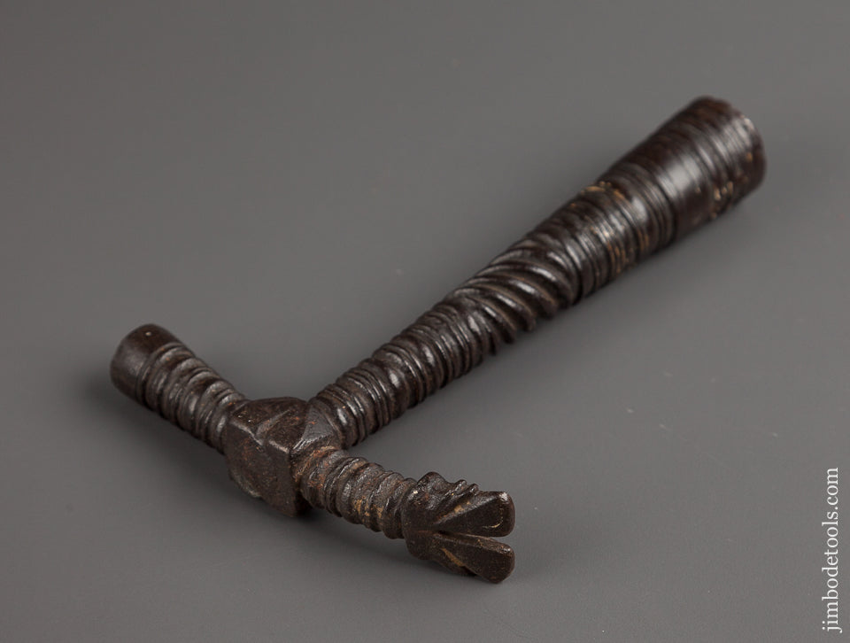 Early and Ornate Glazier's Hammer Dated 1707 Measuring 6 3/8 by 4 1/4 inches - 91265U