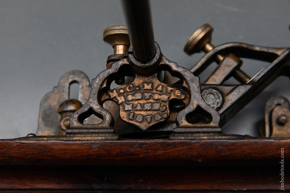 Extra Fine! MAYO September 14, 1875 Patent Plow Plane with One Iron -- EXCELSIOR 94626 - AS OF OCT 17