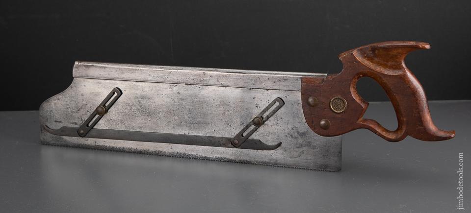 Very Rare! DISSTON No. 9 REGAN Patent Back Saw with Depth Stop - EXCALIBUR 56