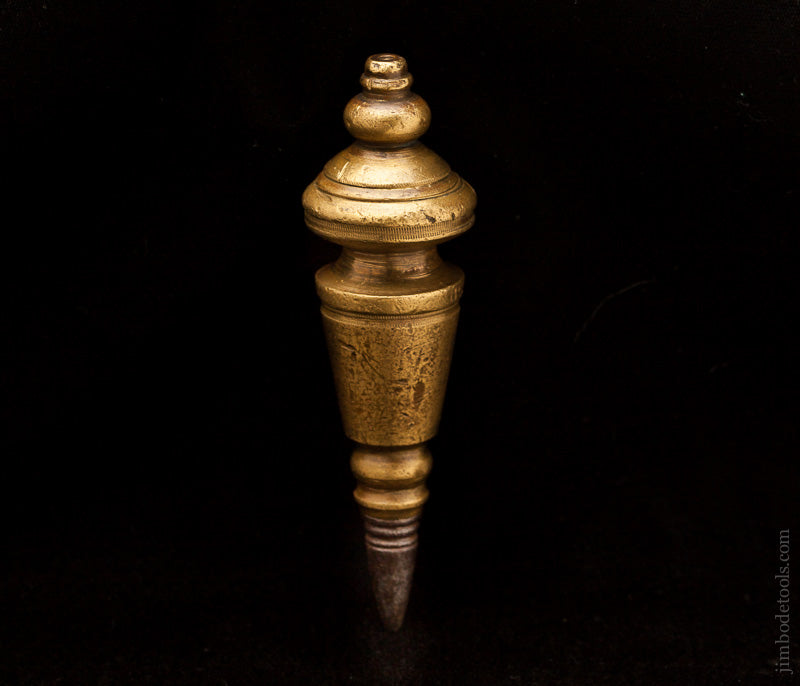 Fancy 18th Century 11 ounce Brass and Iron Plumb Bob - 57035