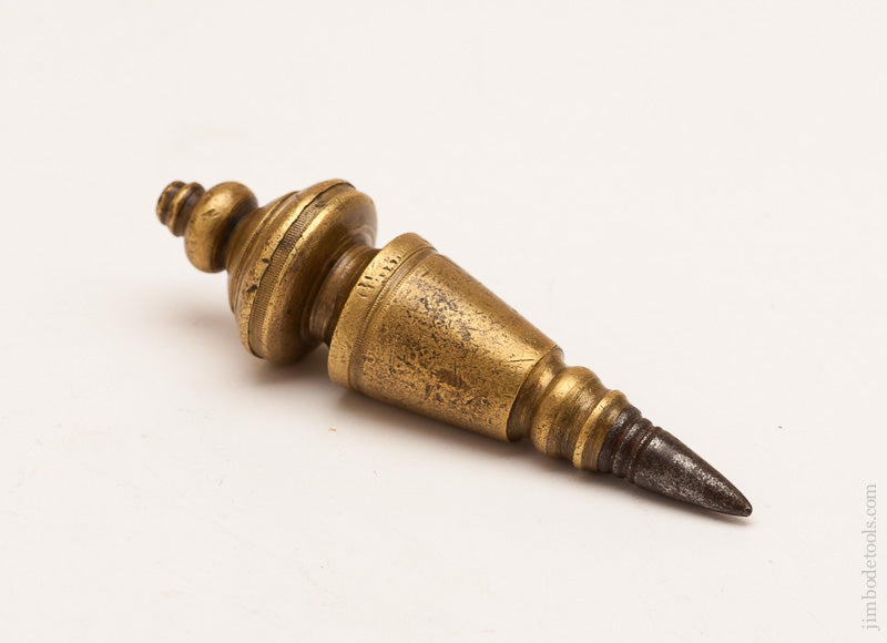 Fancy 18th Century 11 ounce Brass and Iron Plumb Bob - 57035