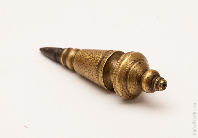 Fancy 18th Century 11 ounce Brass and Iron Plumb Bob - 57035