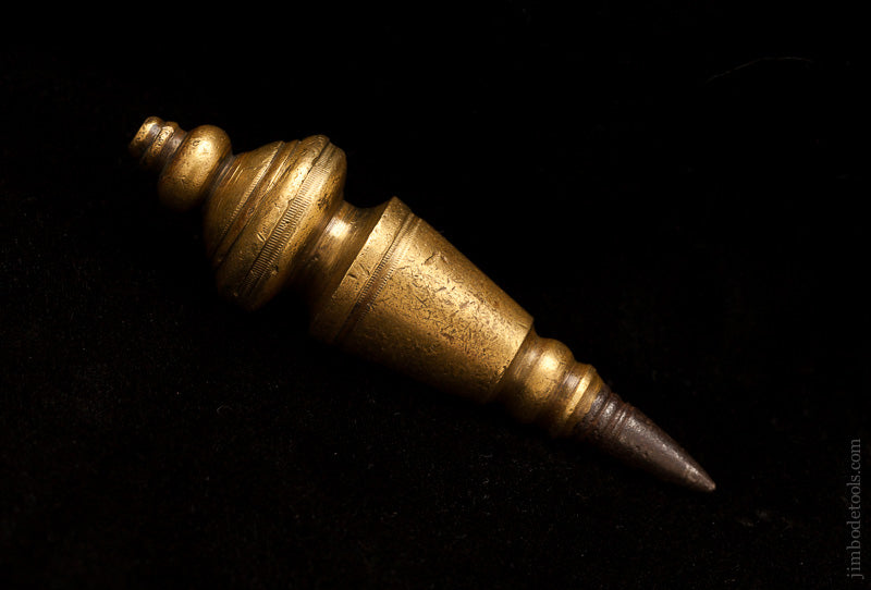 Fancy 18th Century 11 ounce Brass and Iron Plumb Bob - 57035