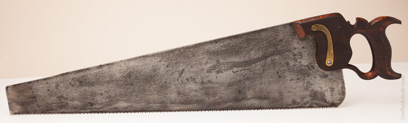 Eight point 26 inch Crosscut Hand Saw with RARE Patented Handle WILLIAM McNIECE - 57573