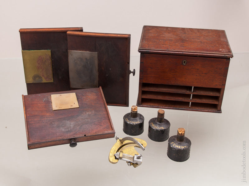 Rare HOLTZAPFFEL & DEYERLEIN Goniostat in its Original Dovetailed Cabinet - 58326