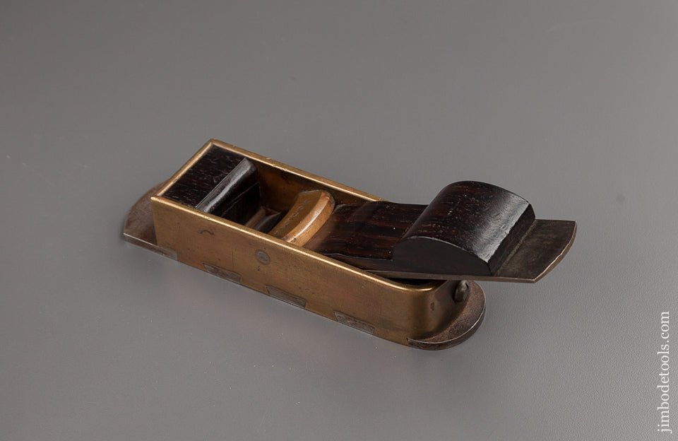 Extra-Fine! Miniature Six inch Gunmetal with Steel Sole Dovetailed Mitre Plane - 59005U