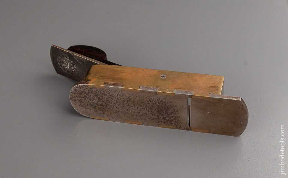 Extra-Fine! Miniature Six inch Gunmetal with Steel Sole Dovetailed Mitre Plane - 59005U