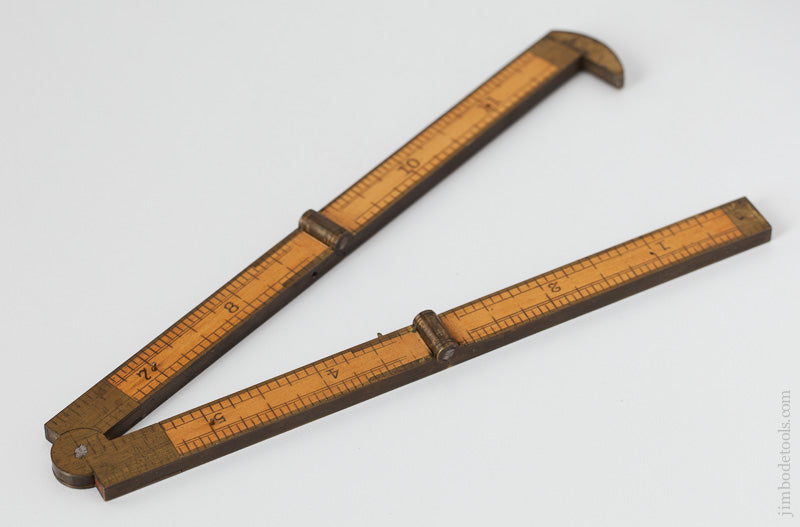 Rare! Dead Mint STEPHENS No. 99 Boxwood and Brass Caliper Rule - 59089U