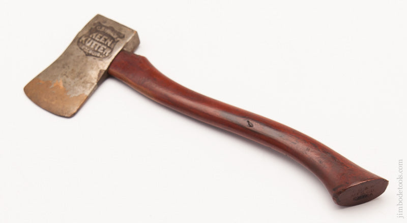 KEEN KUTTER Advertising Brass with Nickel Miniature Embossed Axe  3 1/4 x 10 inches - 59508