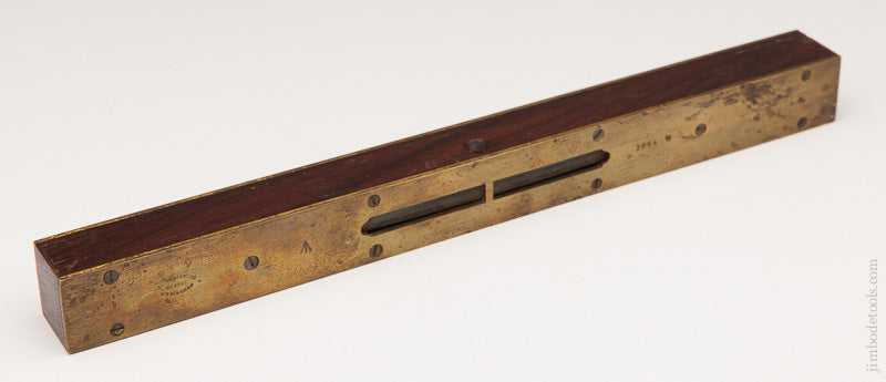 Massive! 15 inch Rosewood and Brass I&D SMALLWOOD BIRMINGHAM MAKERS 1944 Level - 60461