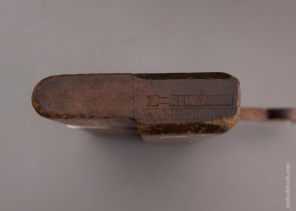 FINE Ten inch Long Yellow Birch 11/16 inch Round Molding Plane by E. NEWELL LANESBORO circa 1770-90 - 60984