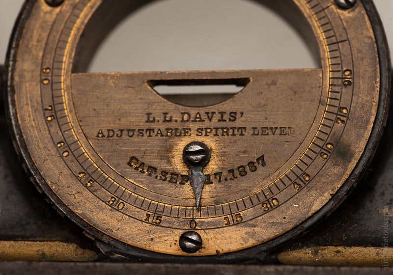 Crisp and Fine! DAVIS Mantle Clock Inclinometer with Plenty of Gold Pin striping - 61365