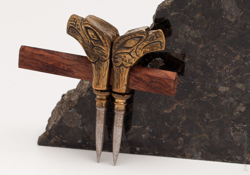 Beautiful Brass and Steel Eagle Figural Trammel Points - 61435R