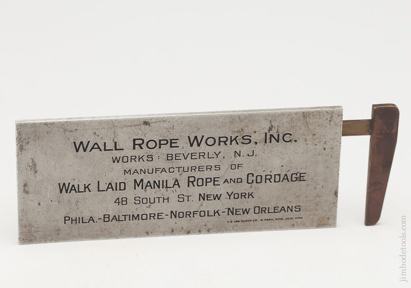 WALL WALKLAID Rope Calliper Rule Aluminum & Brass - 61539R