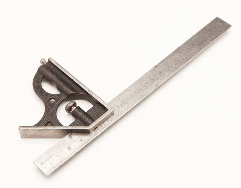 Rare STANDARD TOOL CO. 12 inch Combination Square with Scribe and Level - 61858