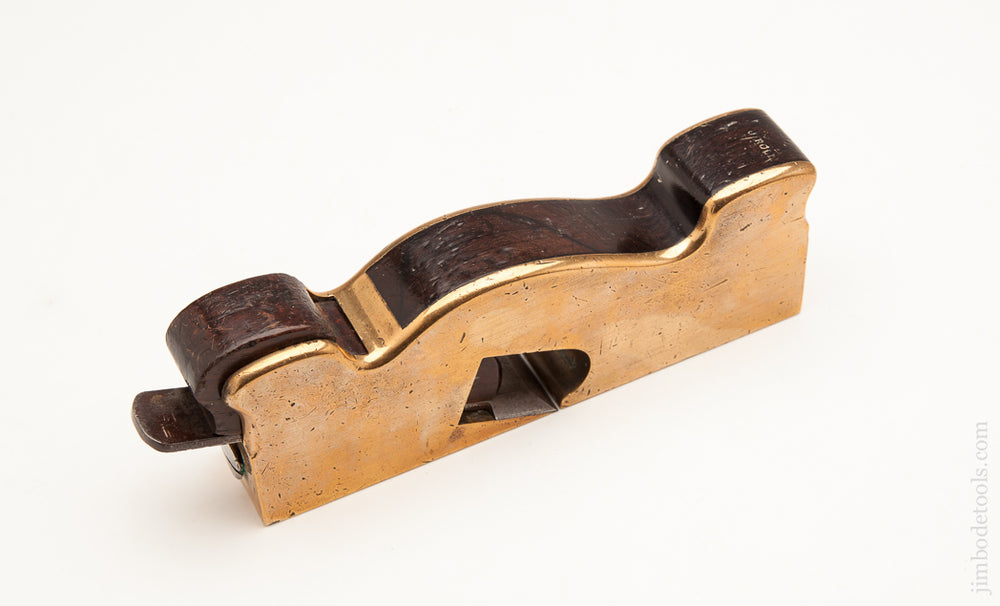 Stunning 1 1/2 x 8 inch Rosewood-Stuffed Gun Metal Shoulder Plane - 62304R