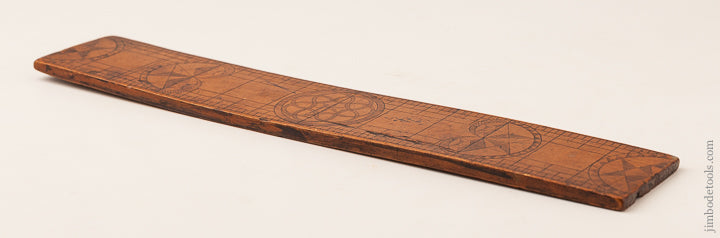 Amazing! 17th Century Decorated Boxwood Rule - 62695