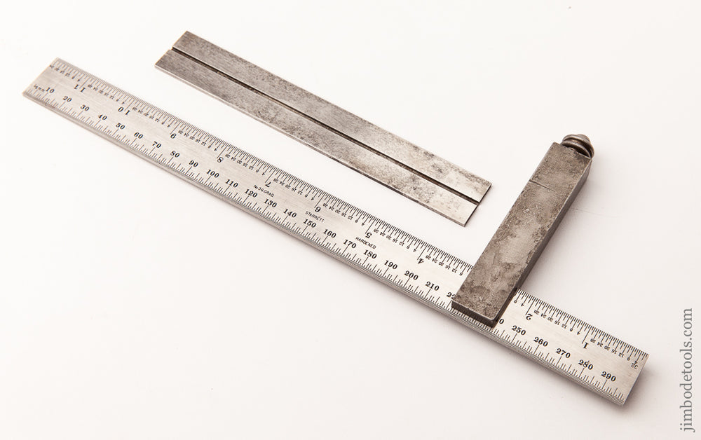 Unusual STARRETT Square with NEW 12 inch No. 36GRAD Scale in Metric and English - 62907